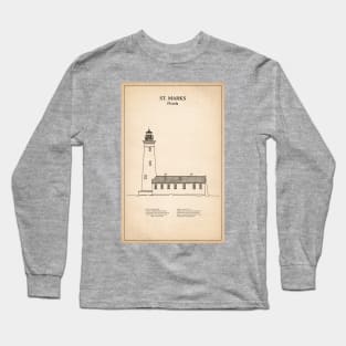 St. Marks Lighthouse - Florida - SD Long Sleeve T-Shirt